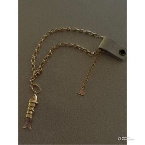 NWT - Serafina - Gold Fish Pendant Chain Bracelet